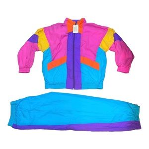Christina Sport 90s Vintage Nylon Track Suit 2pc